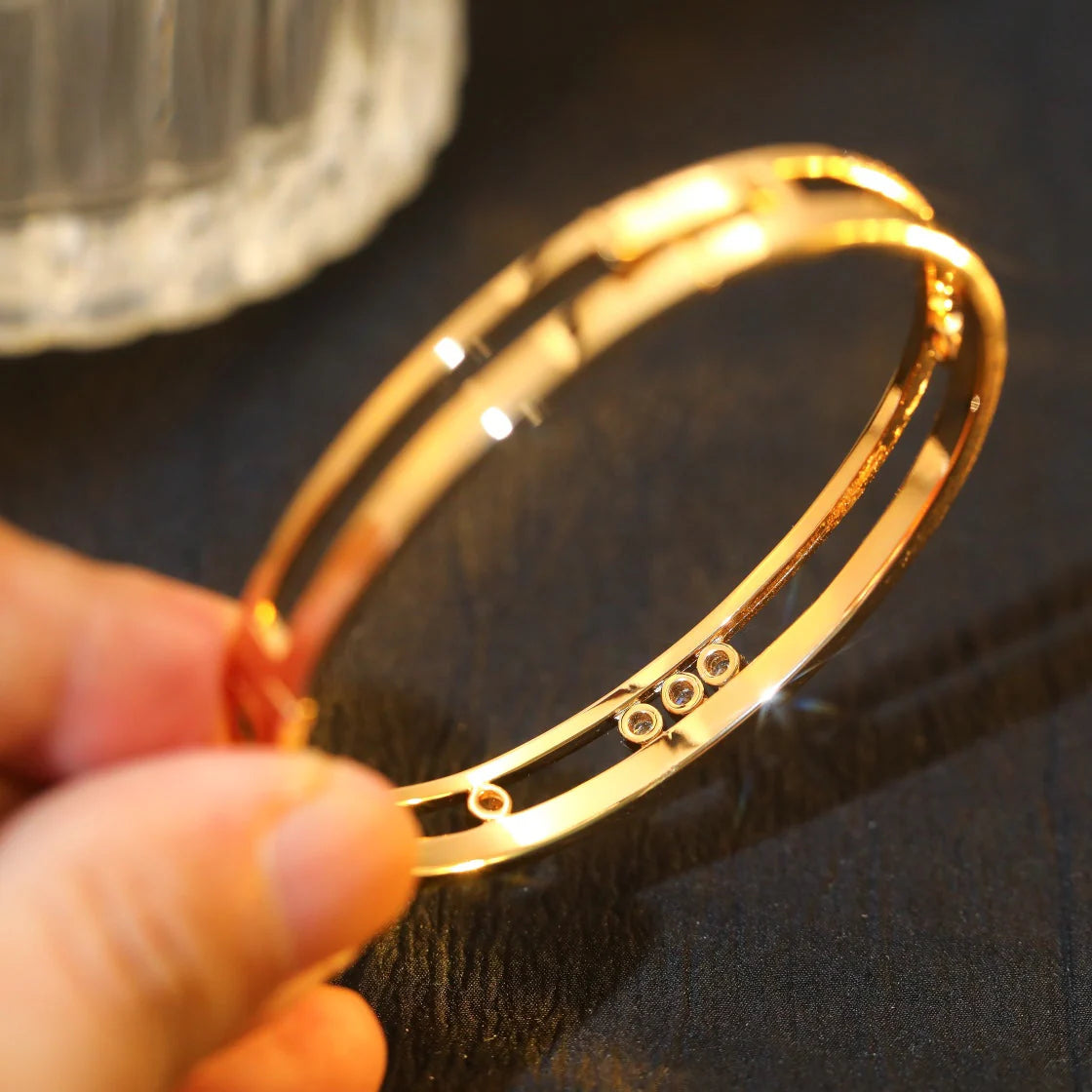[Luxery]Move Romane Diamond Bangle Bracelet