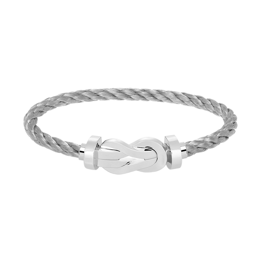[Luxery]CHANCE LARGE 8 FIGURE BUCKLE NO DIAMOND BRACELET SILVER