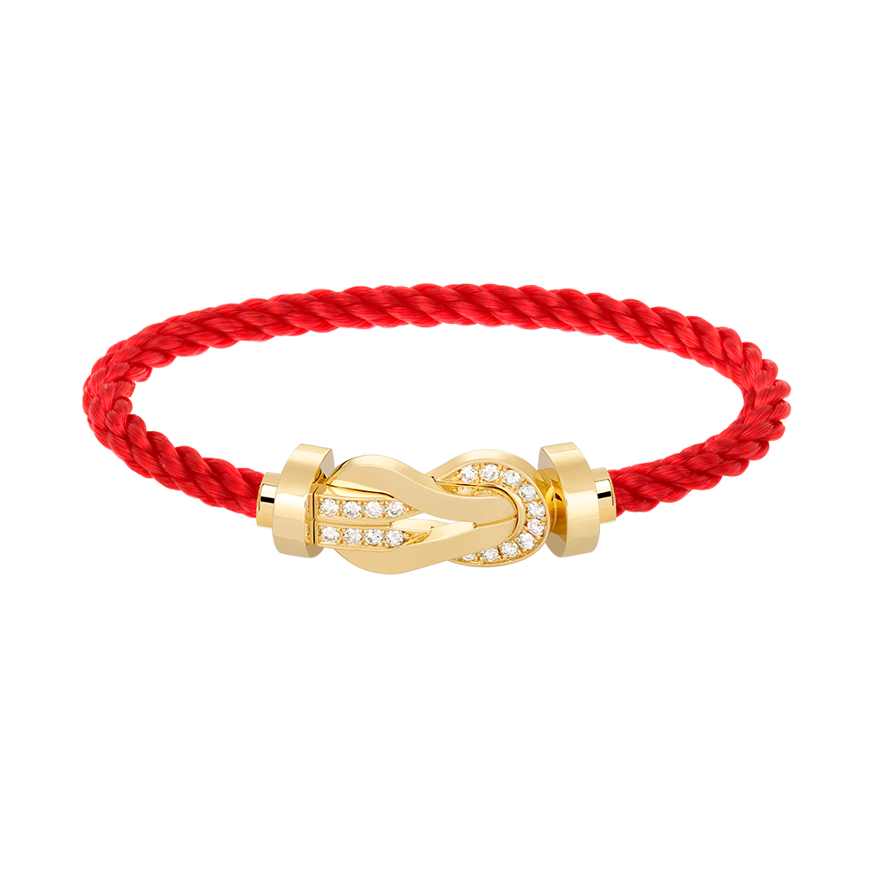 [Luxery]CHANCE LARGE 8 FIGURE BUCKLE HALF DIAMOND BRACELET GOLD