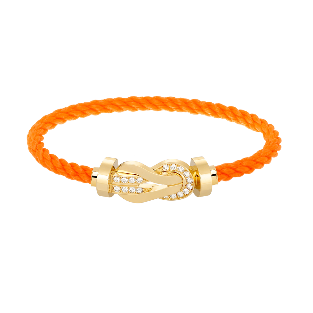 [Luxery]CHANCE LARGE 8 FIGURE BUCKLE HALF DIAMOND BRACELET GOLD