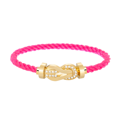 [Luxery]CHANCE LARGE 8 FIGURE BUCKLE HALF DIAMOND BRACELET GOLD