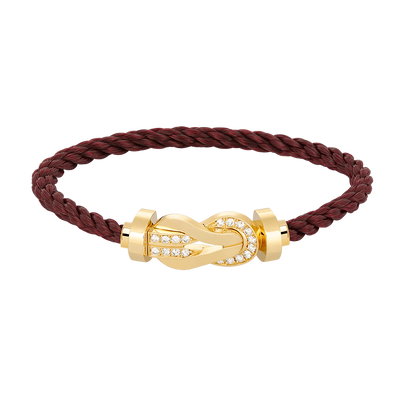 [Luxery]CHANCE LARGE 8 FIGURE BUCKLE HALF DIAMOND BRACELET GOLD