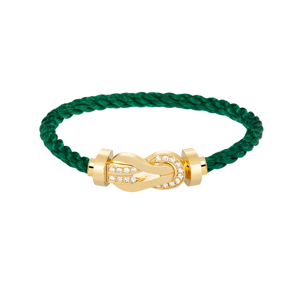 [Luxery]CHANCE LARGE 8 FIGURE BUCKLE HALF DIAMOND BRACELET GOLD