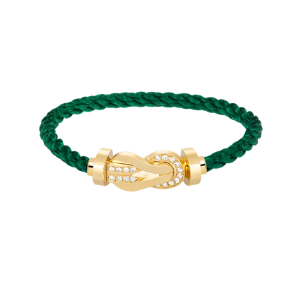 [Luxery]CHANCE LARGE 8 FIGURE BUCKLE HALF DIAMOND BRACELET GOLD