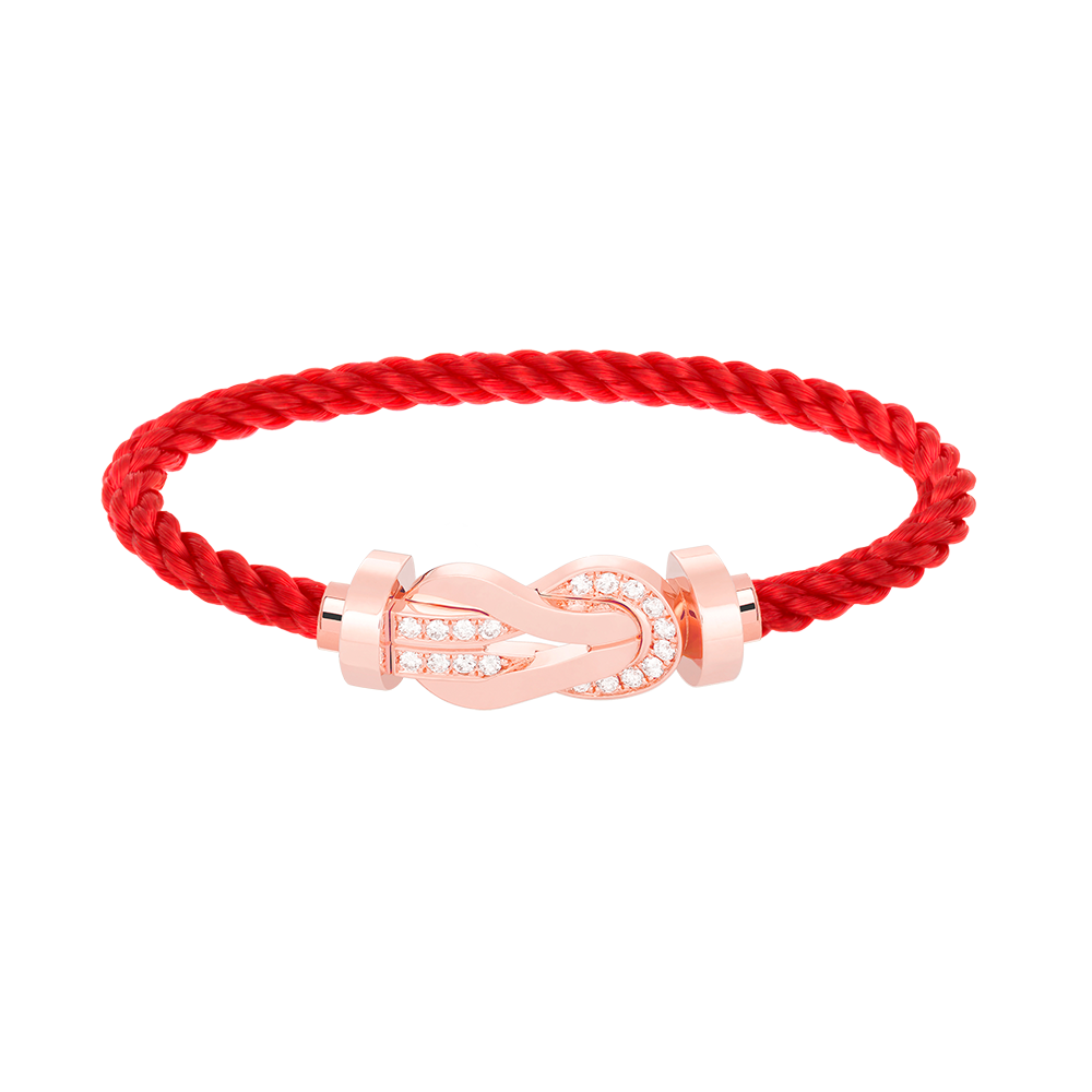 [Luxery]CHANCE LARGE 8 FIGURE BUCKLE HALF DIAMOND BRACELET ROSE GOLD