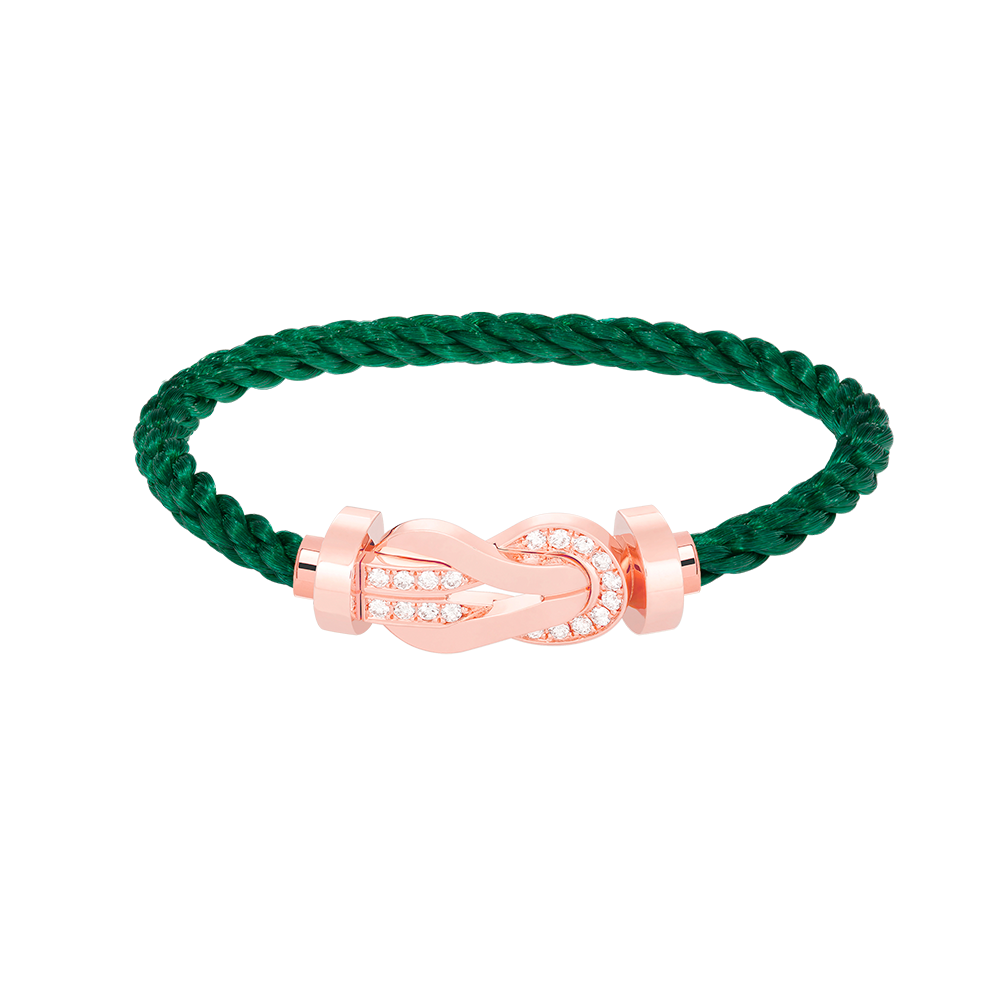 [Luxery]CHANCE LARGE 8 FIGURE BUCKLE HALF DIAMOND BRACELET ROSE GOLD