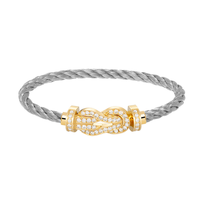 [Luxery]CHANCE LARGE 8 FIGURE BUCKLE FULLDIAMOND BRACELET GOLD
