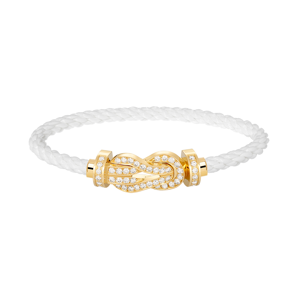 [Luxery]CHANCE LARGE 8 FIGURE BUCKLE FULLDIAMOND BRACELET GOLD