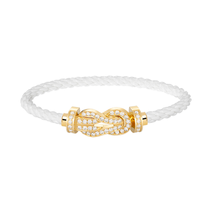 [Luxery]CHANCE LARGE 8 FIGURE BUCKLE FULLDIAMOND BRACELET GOLD
