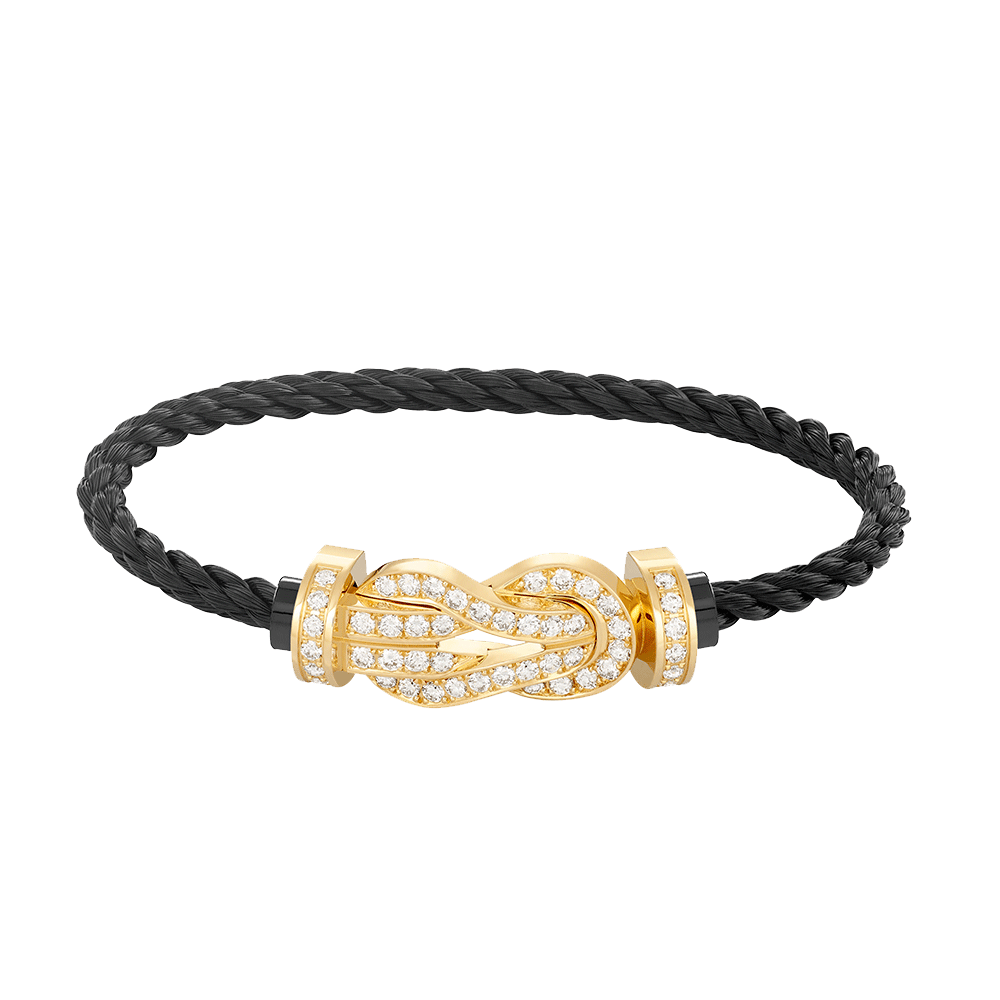 [Luxery]CHANCE LARGE 8 FIGURE BUCKLE FULLDIAMOND BRACELET GOLD