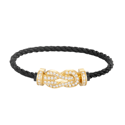 [Luxery]CHANCE LARGE 8 FIGURE BUCKLE FULLDIAMOND BRACELET GOLD