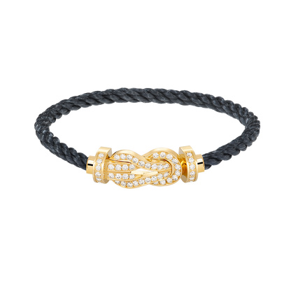 [Luxery]CHANCE LARGE 8 FIGURE BUCKLE FULLDIAMOND BRACELET GOLD
