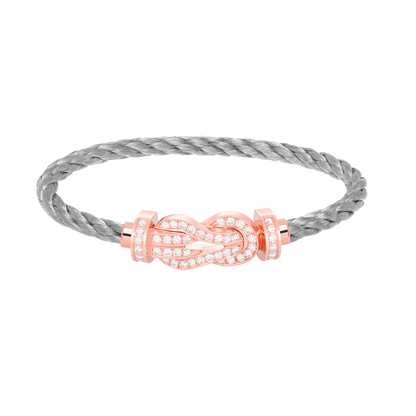 [Luxery]CHANCE LARGE 8 FIGURE BUCKLE FULL DIAMOND BRACELET ROSE GOLD