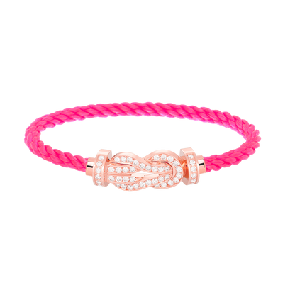 [Luxery]CHANCE LARGE 8 FIGURE BUCKLE FULL DIAMOND BRACELET ROSE GOLD