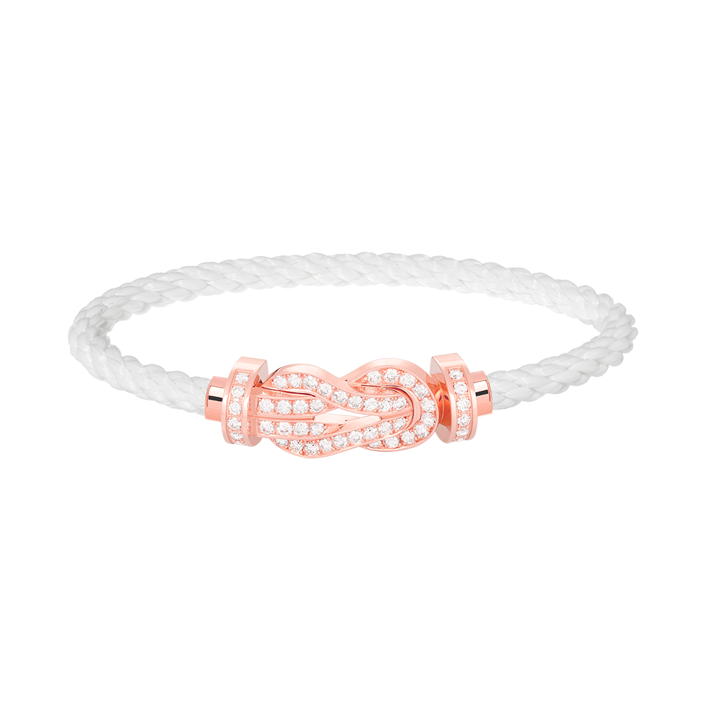 [Luxery]CHANCE LARGE 8 FIGURE BUCKLE FULL DIAMOND BRACELET ROSE GOLD