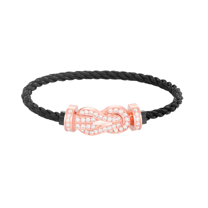 [Luxery]CHANCE LARGE 8 FIGURE BUCKLE FULL DIAMOND BRACELET ROSE GOLD