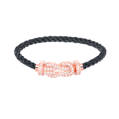 [Luxery]CHANCE LARGE 8 FIGURE BUCKLE FULL DIAMOND BRACELET ROSE GOLD