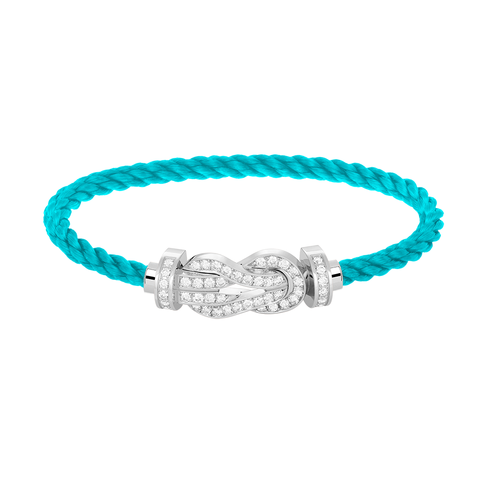 [Luxery]CHANCE LARGE 8 FIGURE BUCKLE FULL DIAMOND BRACELET SILVER