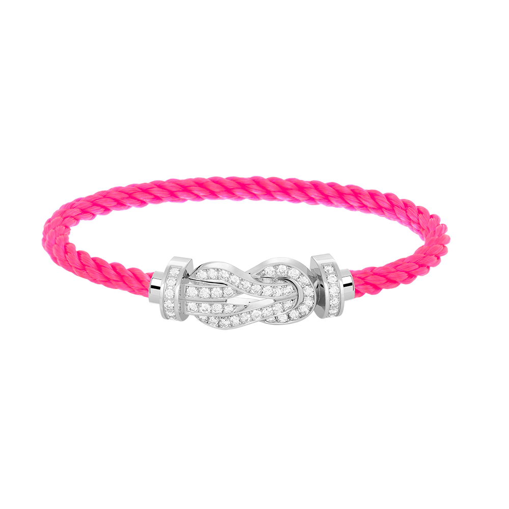 [Luxery]CHANCE LARGE 8 FIGURE BUCKLE FULL DIAMOND BRACELET SILVER