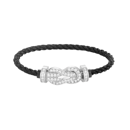 [Luxery]CHANCE LARGE 8 FIGURE BUCKLE FULL DIAMOND BRACELET SILVER