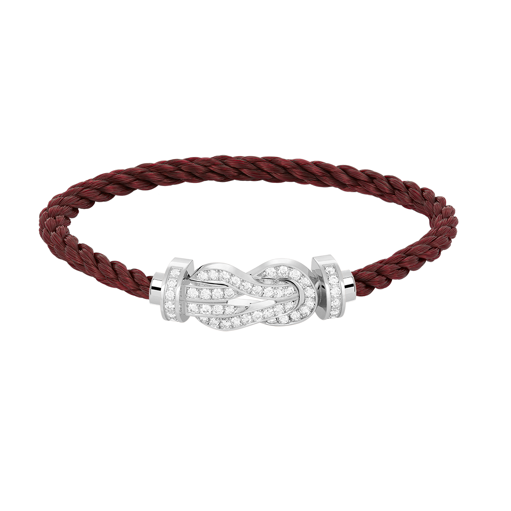 [Luxery]CHANCE LARGE 8 FIGURE BUCKLE FULL DIAMOND BRACELET SILVER