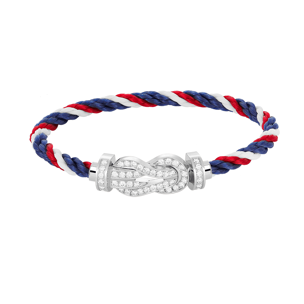[Luxery]CHANCE LARGE 8 FIGURE BUCKLE FULL DIAMOND BRACELET SILVER