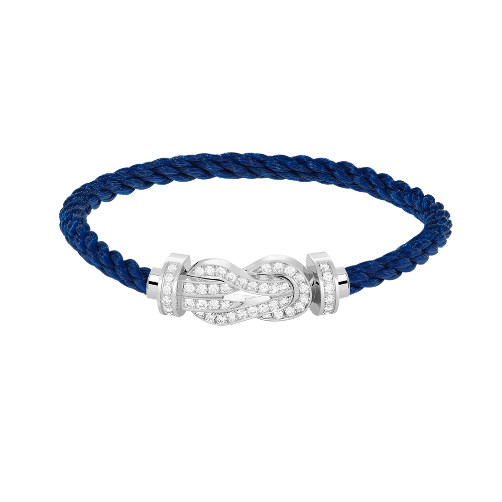 [Luxery]CHANCE LARGE 8 FIGURE BUCKLE FULL DIAMOND BRACELET SILVER