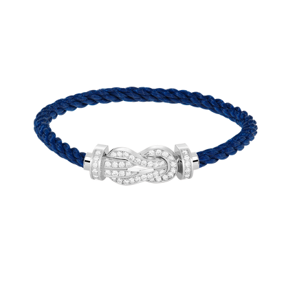 [Luxery]CHANCE LARGE 8 FIGURE BUCKLE FULL DIAMOND BRACELET SILVER