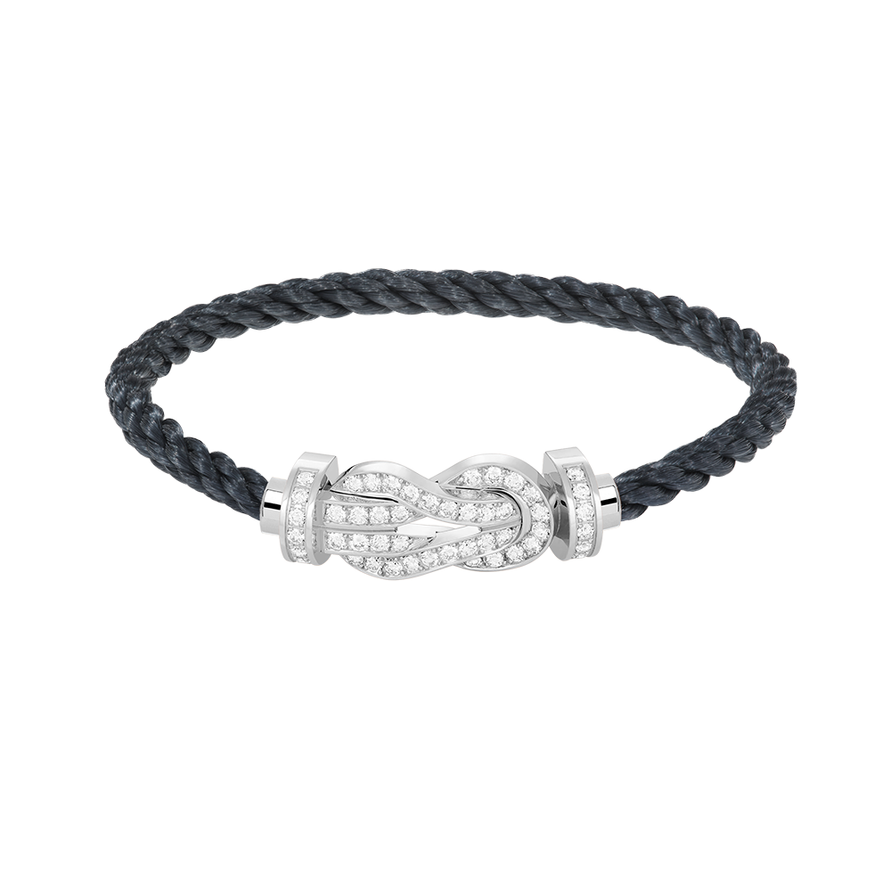 [Luxery]CHANCE LARGE 8 FIGURE BUCKLE FULL DIAMOND BRACELET SILVER