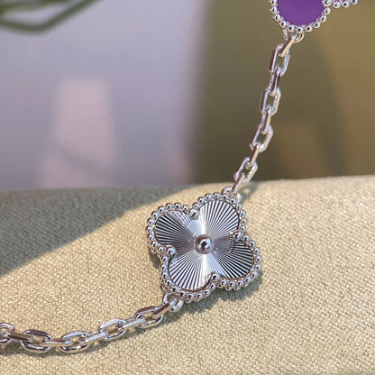 [Luxery] CLOVER 5 MOTIF VIOLET BRACELET COLLECTION