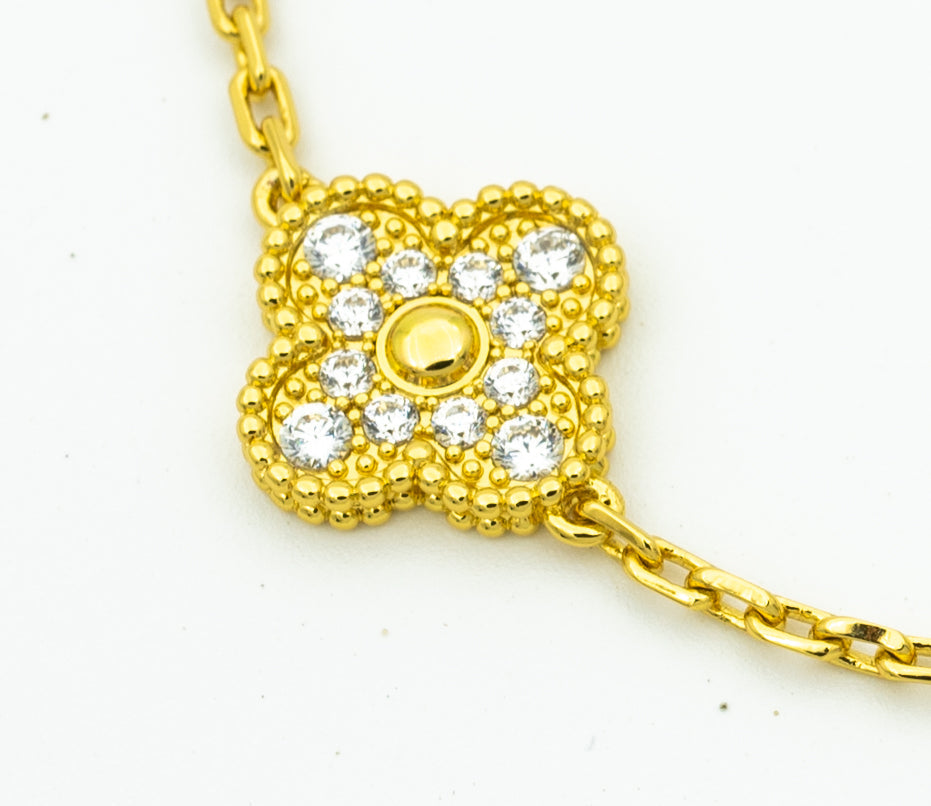 [Luxery] CLOVER 5 MOTIF LASER BRACELET COLLECTION