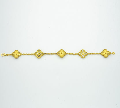 [Luxery] CLOVER 5 MOTIF LASER BRACELET COLLECTION