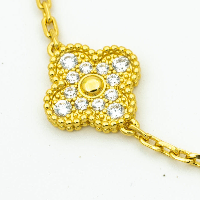 [Luxery] CLOVER 5 MOTIF LASER BRACELET COLLECTION