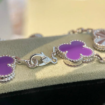 [Luxery] CLOVER 5 MOTIF VIOLET BRACELET COLLECTION