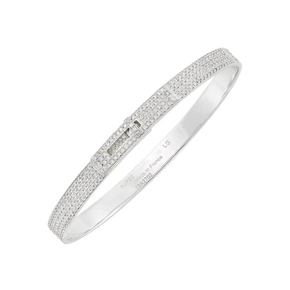 [Luxery]HM KELLY BRACELET IN SILVER AND FULL PAVE DIAMOND