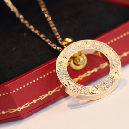 [Luxery]LOVE NECKLACE ADJUSTABLE ROSE GOLD