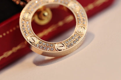 [Luxery]LOVE NECKLACE ADJUSTABLE ROSE GOLD