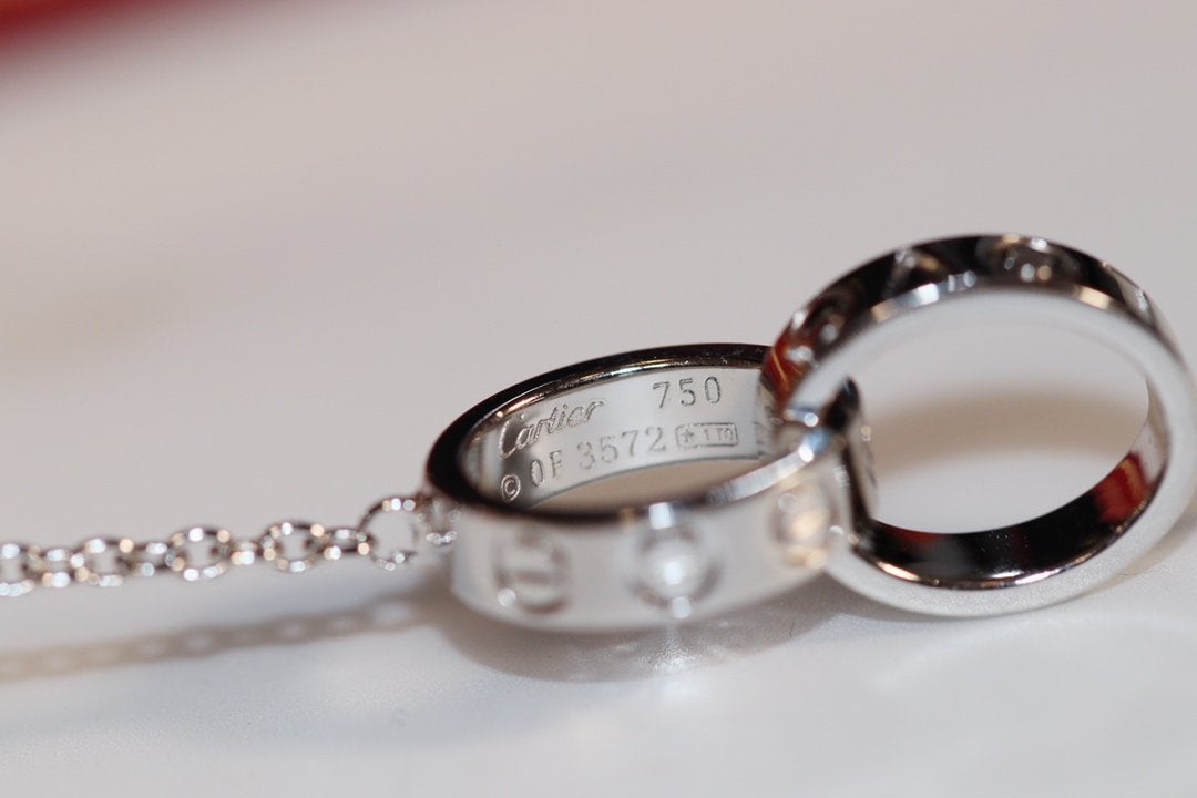 [Luxery]LOVE NECKLACE PINK GOLD AND SILVER