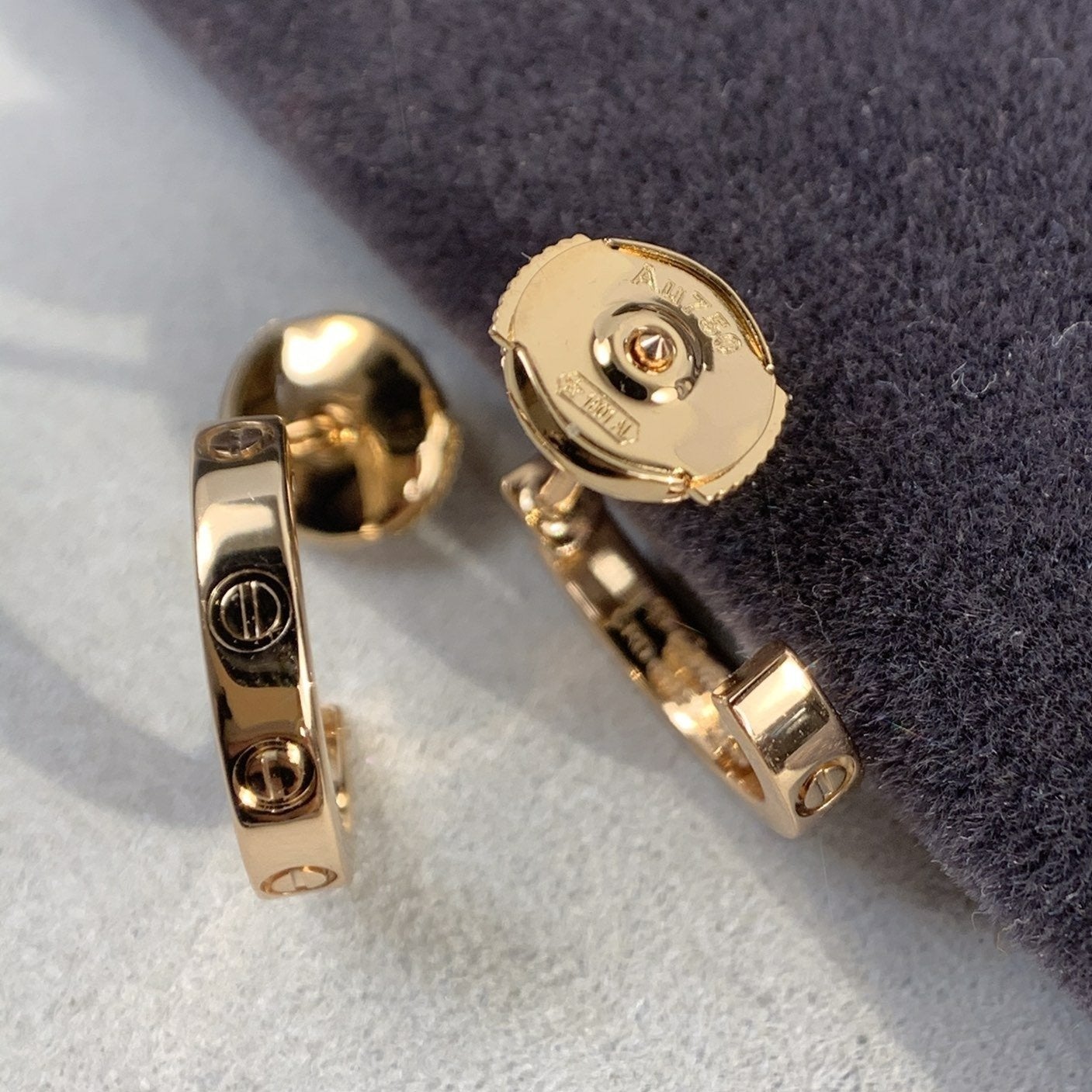 [Luxery]LOVE EARRINGS 2.65MM PINK GOLD