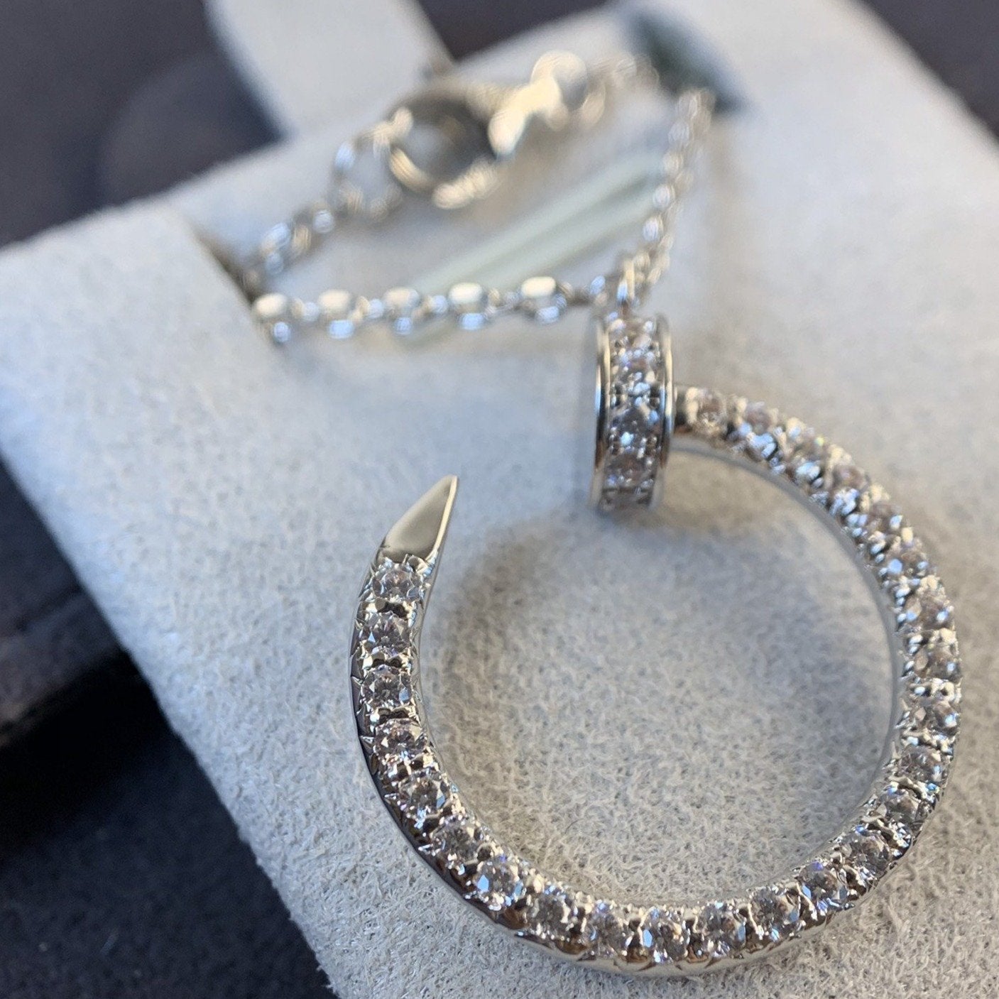 [Luxery]JUSTE NECKLACE SILVER DIAMONDS