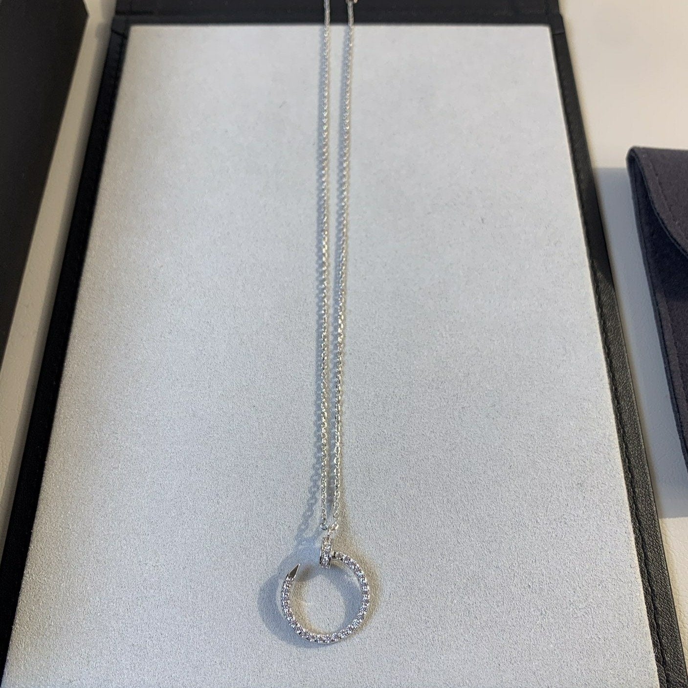 [Luxery]JUSTE NECKLACE SILVER DIAMONDS