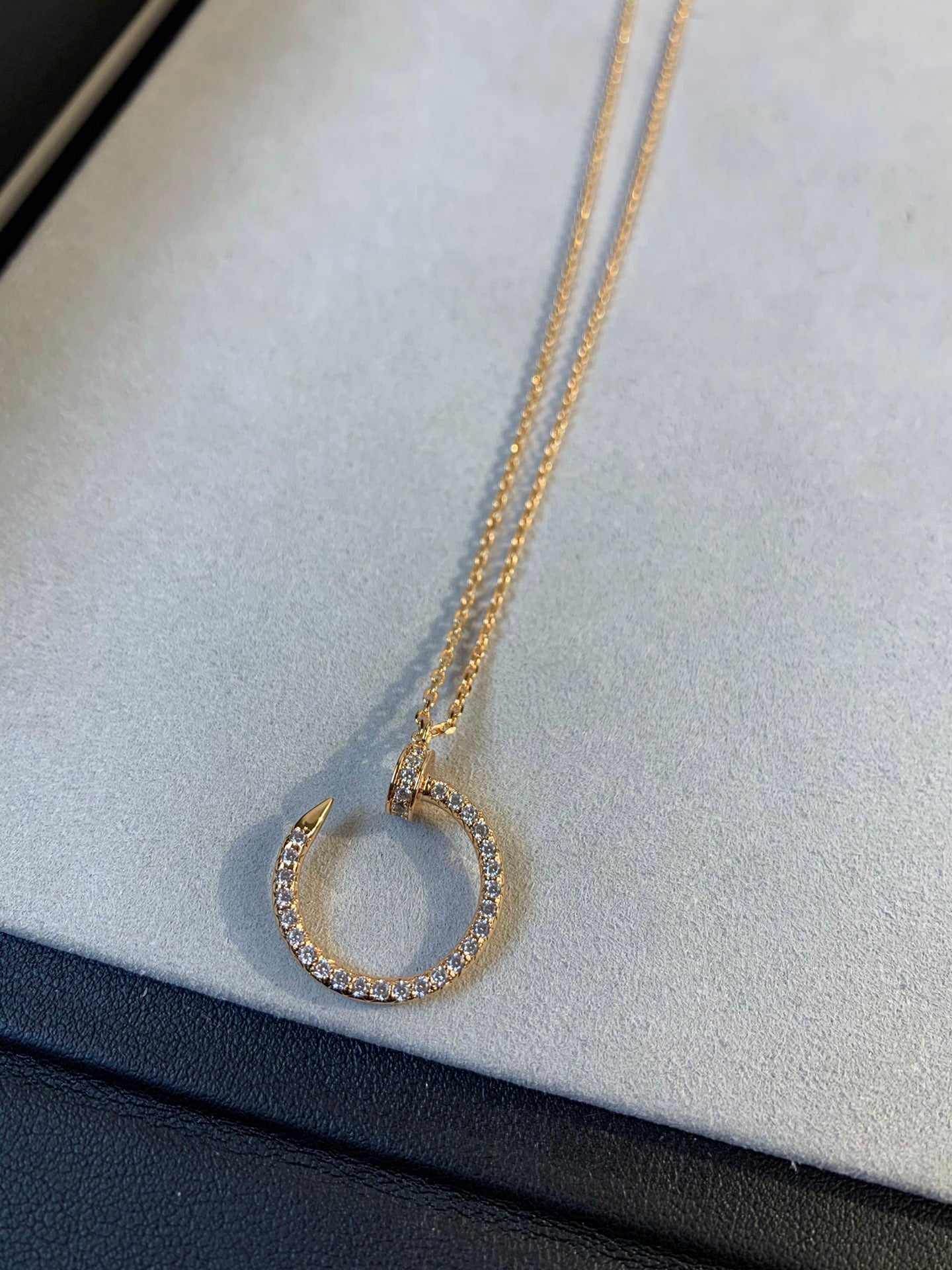 [Luxery]JUSTE NECKLACE PINK GOLD DIAMONDS