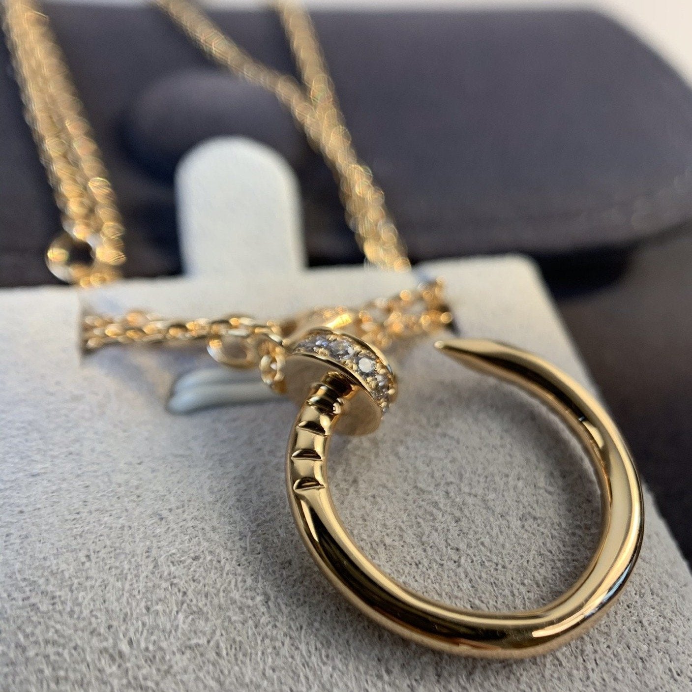 [Luxery]JUSTE NECKLACE PINK GOLD DIAMONDS