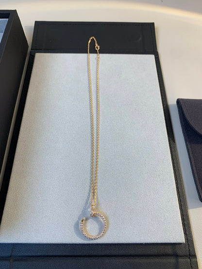 [Luxery]JUSTE NECKLACE PINK GOLD DIAMONDS