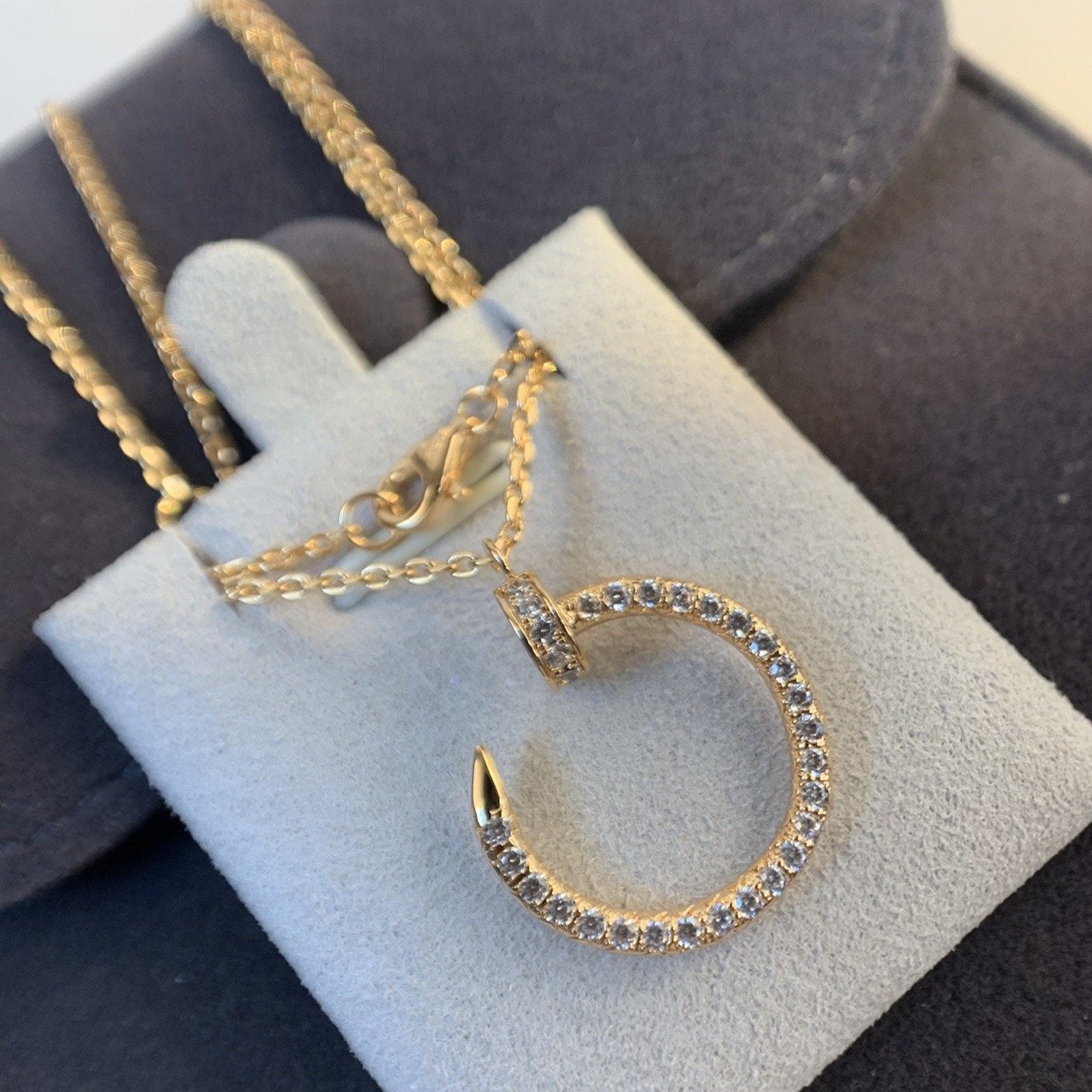 [Luxery]JUSTE NECKLACE PINK GOLD DIAMONDS
