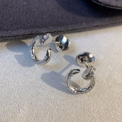 [Luxery]JUSTE EARRINGS SILVER DIAMONDS