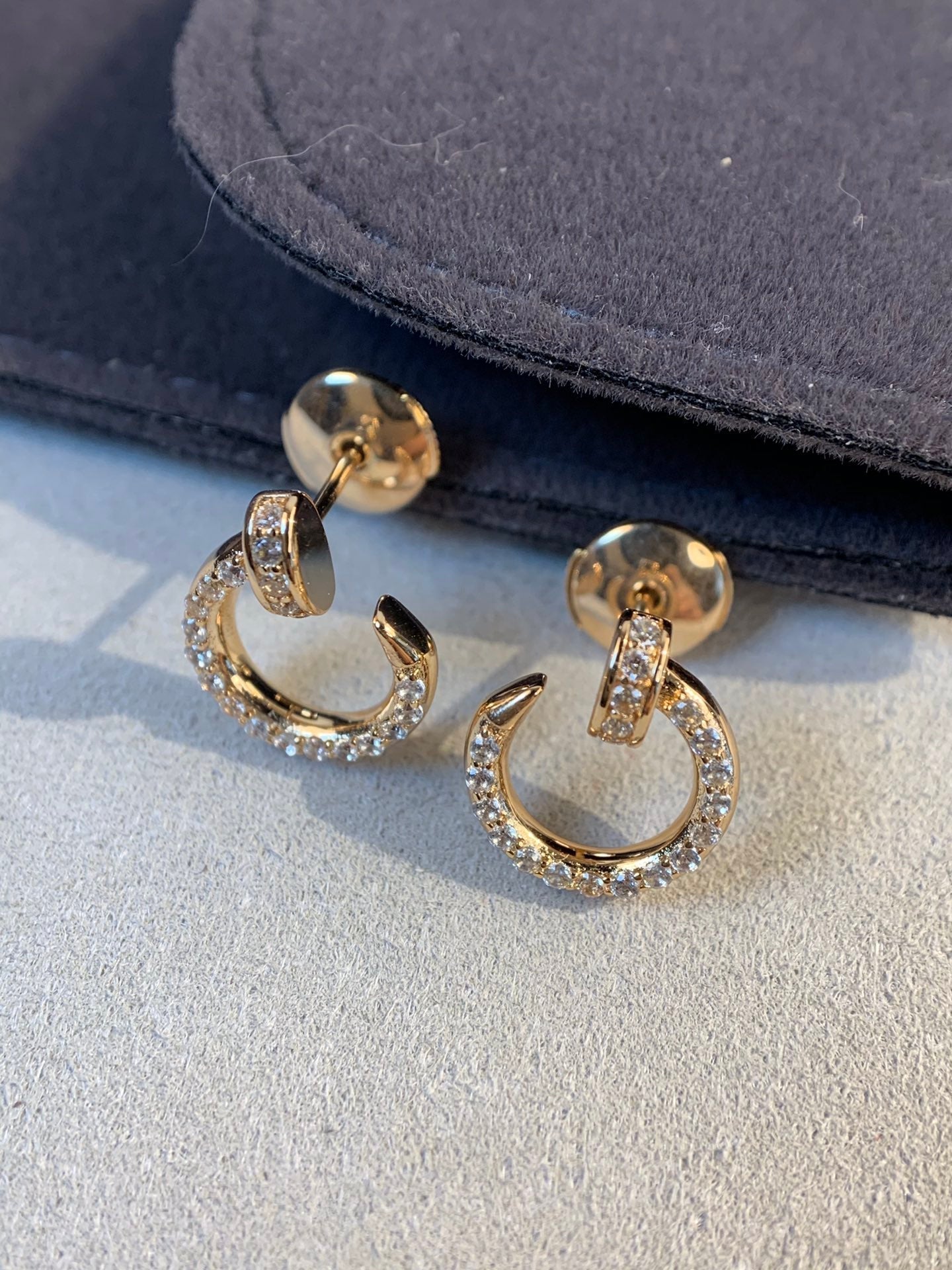 [Luxery]JUSTE EARRINGS GOLD DIAMONDS