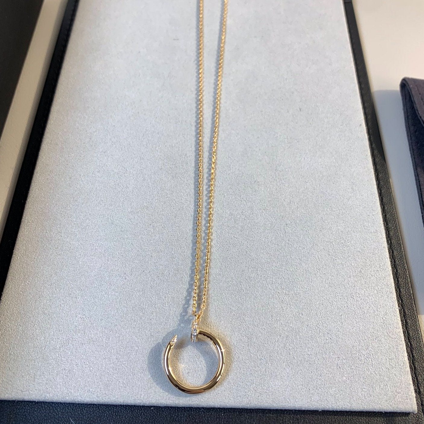 [Luxery]JUSTE NECKLACE PINK GOLD