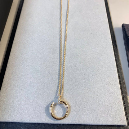 [Luxery]JUSTE NECKLACE PINK GOLD