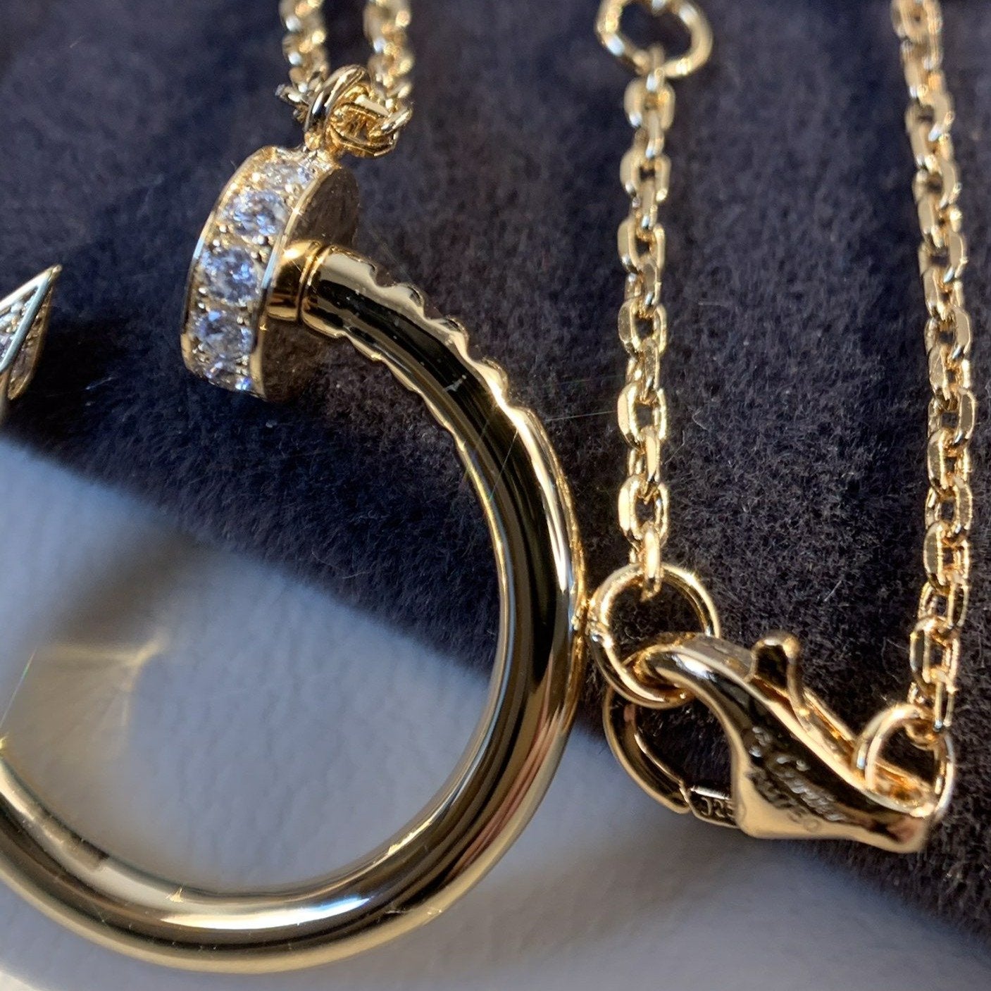 [Luxery]JUSTE NECKLACE PINK GOLD